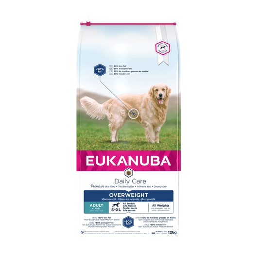 EUKANUBA Daily Care droogvoer (brokjes) voor volwassen honden met overgewicht 12 kg