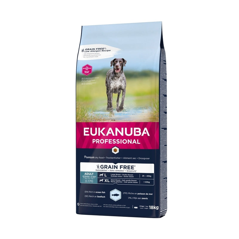 EUKANUBA Graanvrij * hondenvoer voor volwassen honden van grote rassen 18 kg