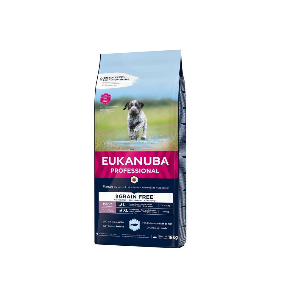 EUKANUBA Graanvrij * hondenvoer voor puppy's van grote rassen 18 kg