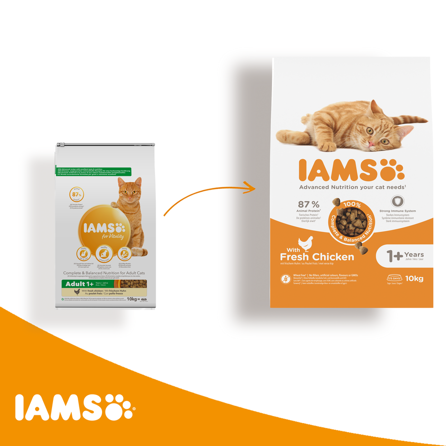 IAMS Advanced Nutrition 1+ Years droogvoer met verse kip voor katten 10 kg
