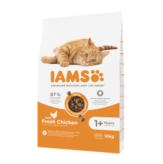 IAMS Advanced Nutrition 1+ Years droogvoer met verse kip voor katten 10 kg