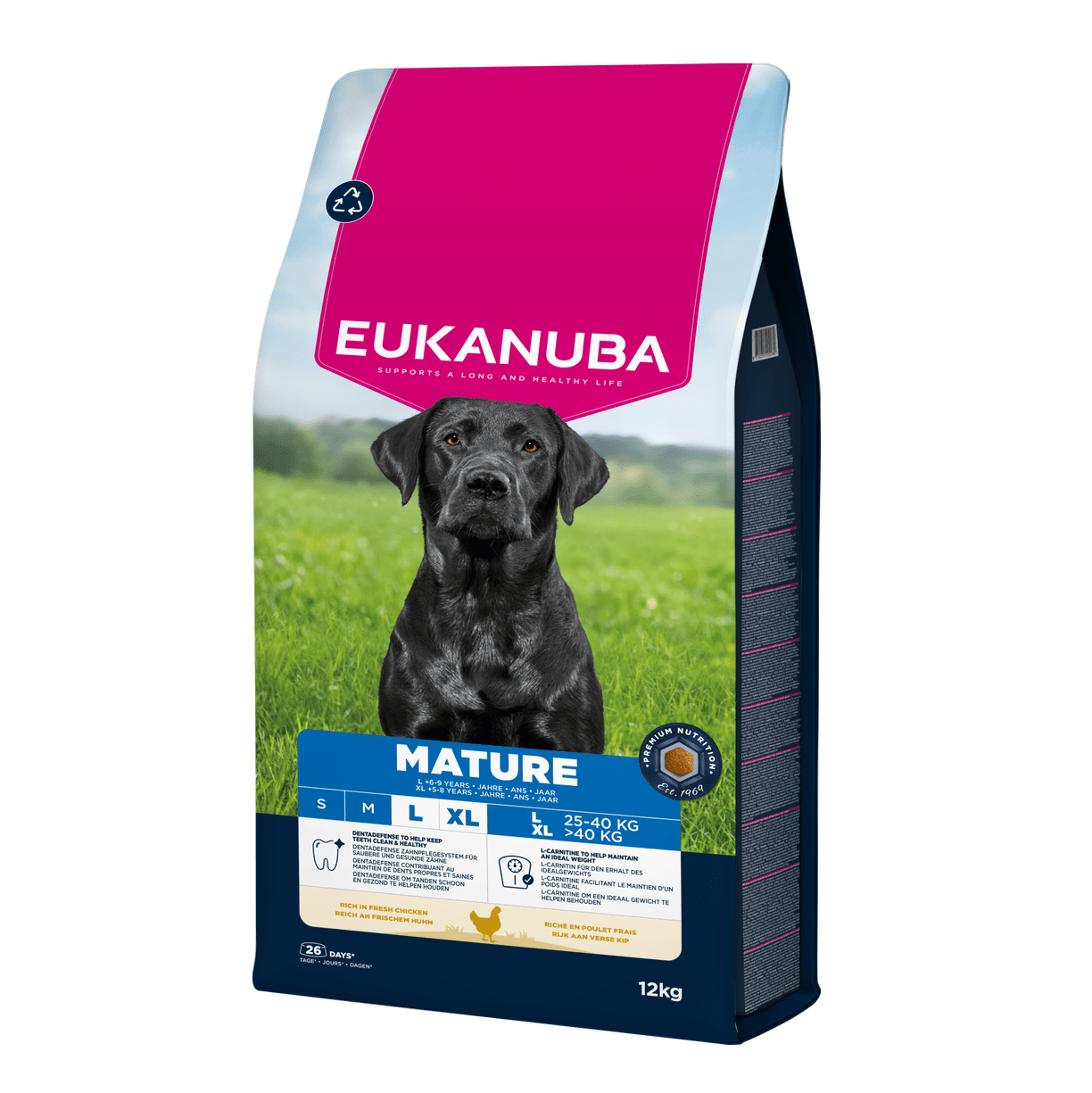 EUKANUBA droog hondenvoer voor oudere honden van grote rassen, rijk aan verse kip 15 kg
