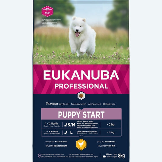 EUKANUBA Puppy Start voor puppy's van alle rassen - breeder bag 8 kg