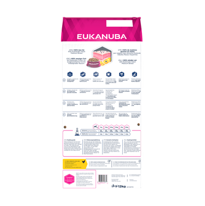 EUKANUBA Daily Care droogvoer (brokjes) voor volwassen honden met overgewicht 12 kg