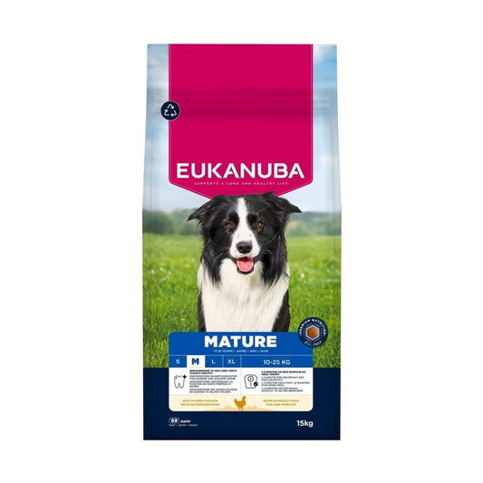 EUKANUBA droog hondenvoer voor middelgrote volwassen honden, rijk aan verse kip 15 kg