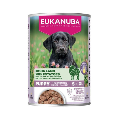 EUKANUBA natvoer voor puppy's, rijk aan lam met aardappelen 400 g
