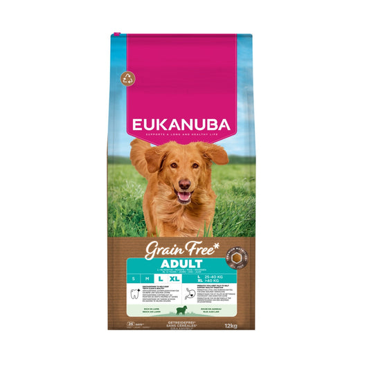 EUKANUBA droogvoer voor volwassen honden van grote rassen, graanvrij 12 kg