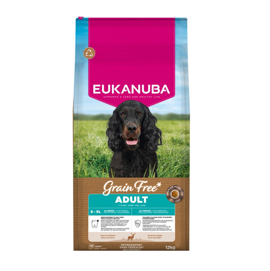EUKANUBA droogvoer voor volwassen honden van alle rassen, graanvrij 12 kg