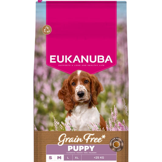 Eukanuba Grain Free dog puppy small/medium ocean fish 12kg