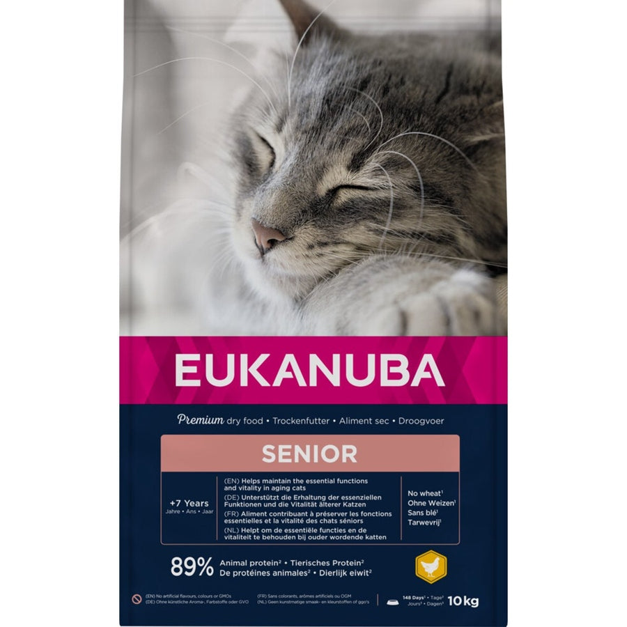 EUKANUBA droogvoer voor senior katten, kip 10 kg