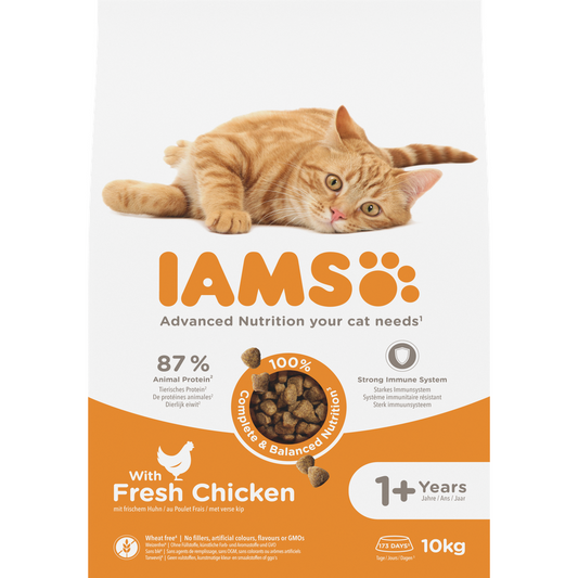 IAMS Advanced Nutrition 1+ Years droogvoer met verse kip voor katten 10 kg