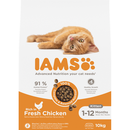 IAMS Advanced Nutrition droogvoer voor katten met verse kip 10 kg