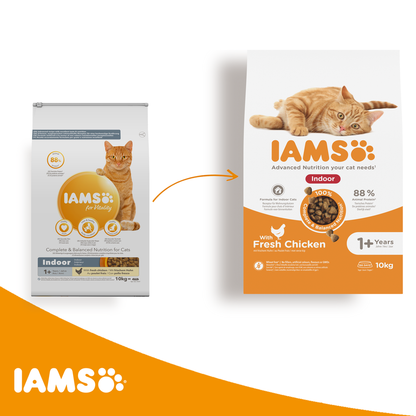 IAMS Advanced Nutrition Indoor 1+ Years droogvoer met verse kip voor katten 10 kg