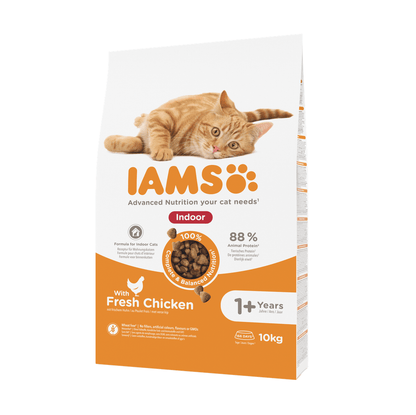 IAMS Advanced Nutrition Indoor 1+ Years droogvoer met verse kip voor katten 10 kg