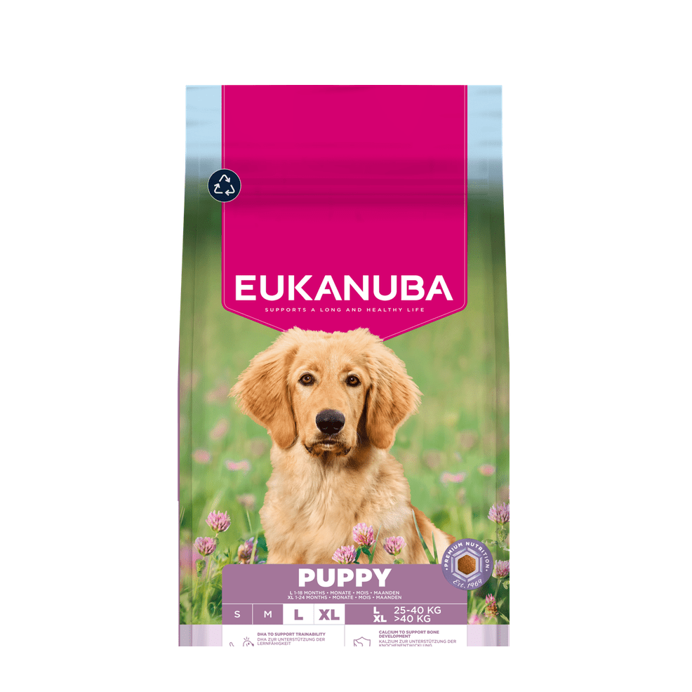 EUKANUBA droogvoer voor puppy's van grote rassen, rijk aan lam en rijst 12 kg