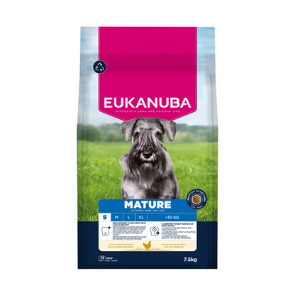 EUKANUBA droog hondenvoer voor oudere honden van kleine rassen, rijk aan verse kip 7,5 kg