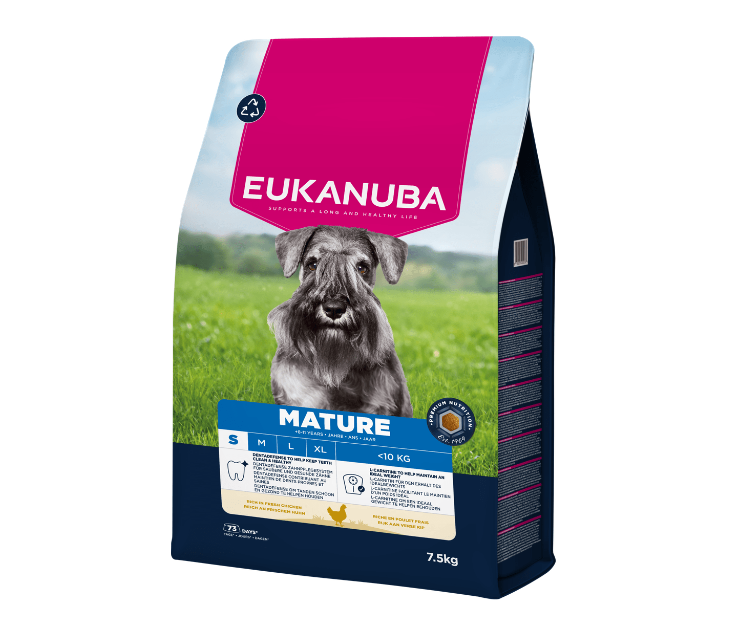 EUKANUBA droog hondenvoer voor oudere honden van kleine rassen, rijk aan verse kip 7,5 kg