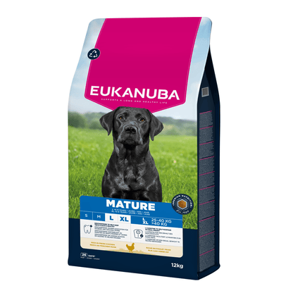 EUKANUBA droog hondenvoer voor oudere honden van grote rassen, rijk aan verse kip 15 kg