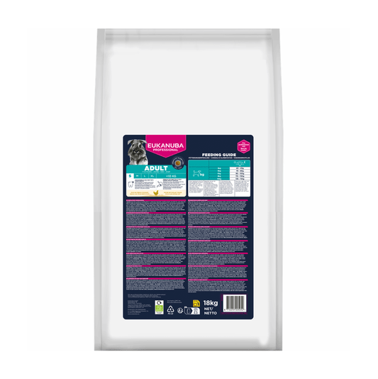 EUKANUBA droog hondenvoer voor volwassen honden van kleine rassen, rijk aan verse kip 18 kg