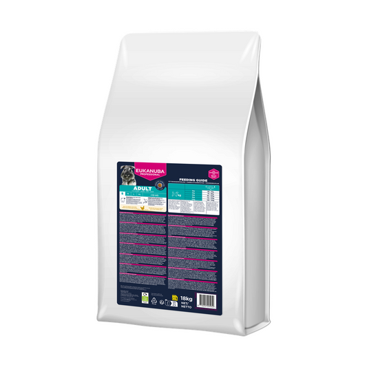 EUKANUBA droog hondenvoer voor volwassen honden van kleine rassen, rijk aan verse kip 18 kg