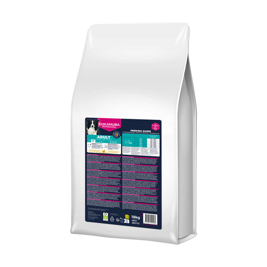 EUKANUBA droog hondenvoer voor volwassen honden van middelgrote rassen, rijk aan verse kip 18 kg