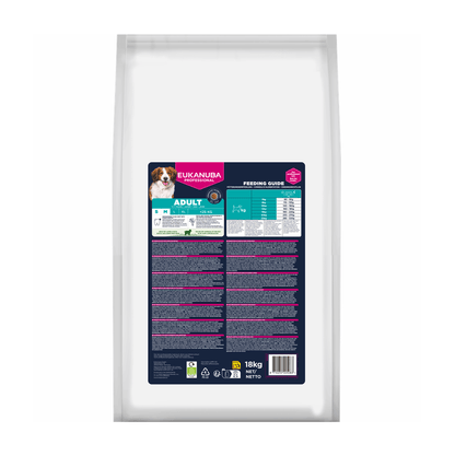 EUKANUBA droogvoer voor kleine en middelgrote volwassen honden, rijk aan lamsvlees en rijst 18 kg