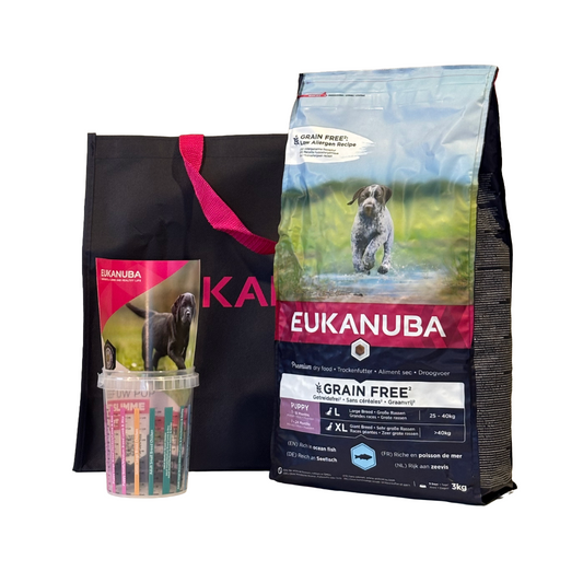2x Eukanuba Puppy & Junior Kit Large Breed – Grain Free Ocean Fish 3 kg